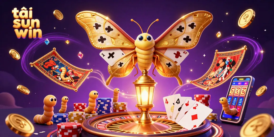 Spin and win at tải sun win with vibrant casino-themed illustration showcasing golden coins and exciting games.